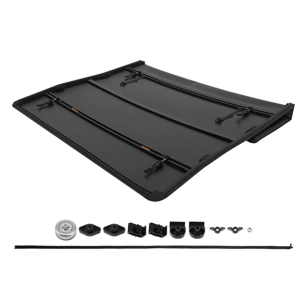 Quad-Fold Soft Tonneau Cover for GMC Sierra 1500 5.9 Short Bed 2007-2026