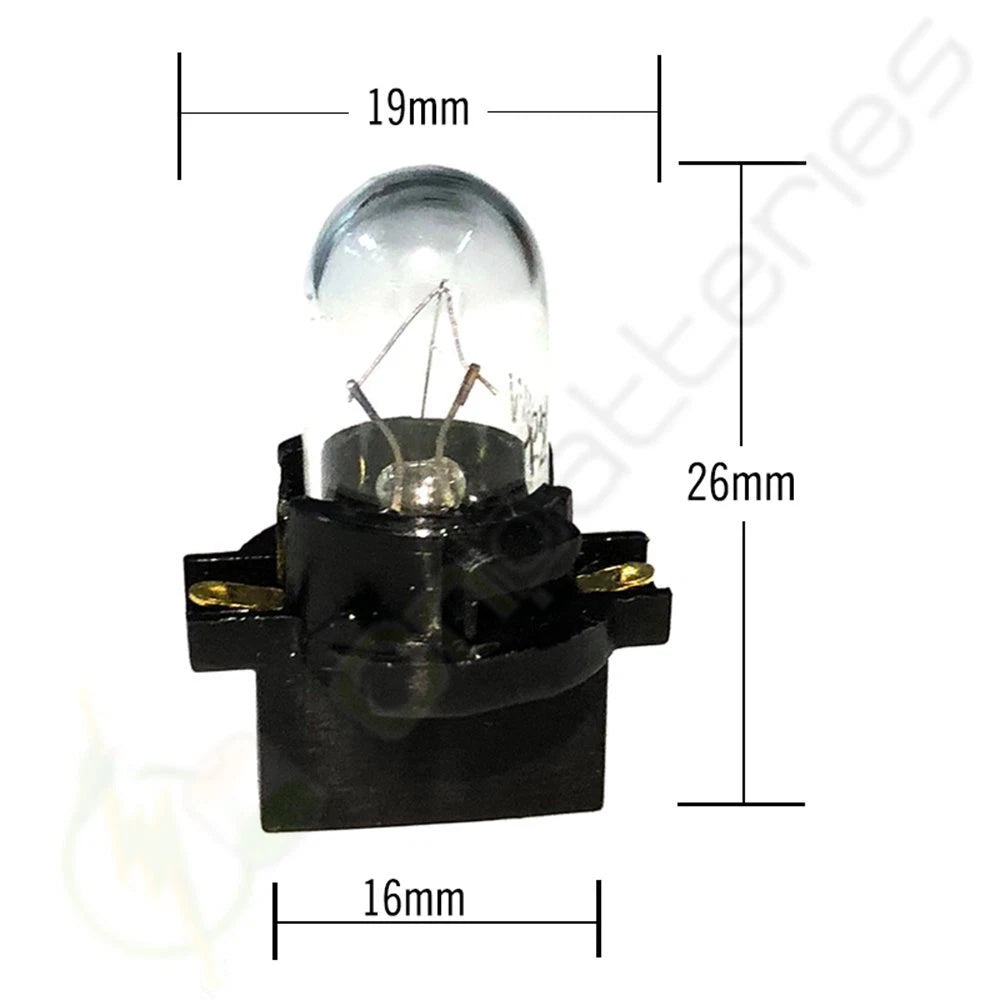 5Pcs T10 194 Halogen Bulbs + Sockets for Ford Instrument Light