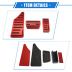 3 Pcs Gas Accelerator Brake Foot Rest Pedal for Honda HR-V (2021–2023) Red