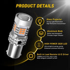 2X Amber LED Rear Turn Signal Light Bulbs