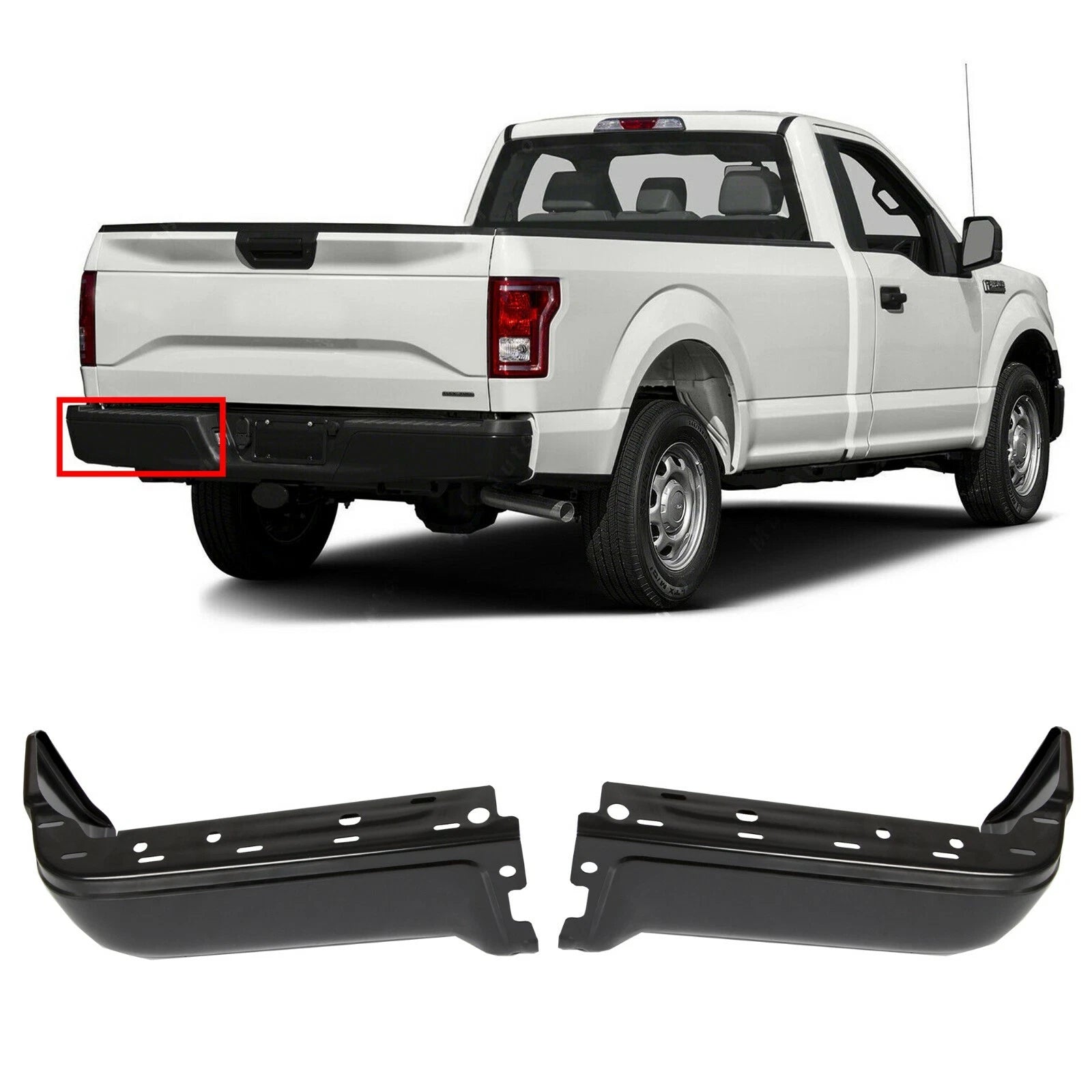 Rear Step Bumper End Face Bar for Ford F150 (2009–2014)