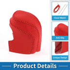 1 Pc Gear Shift Knob Cover for Toyota Camry (2018–2024) Red Faux Leather