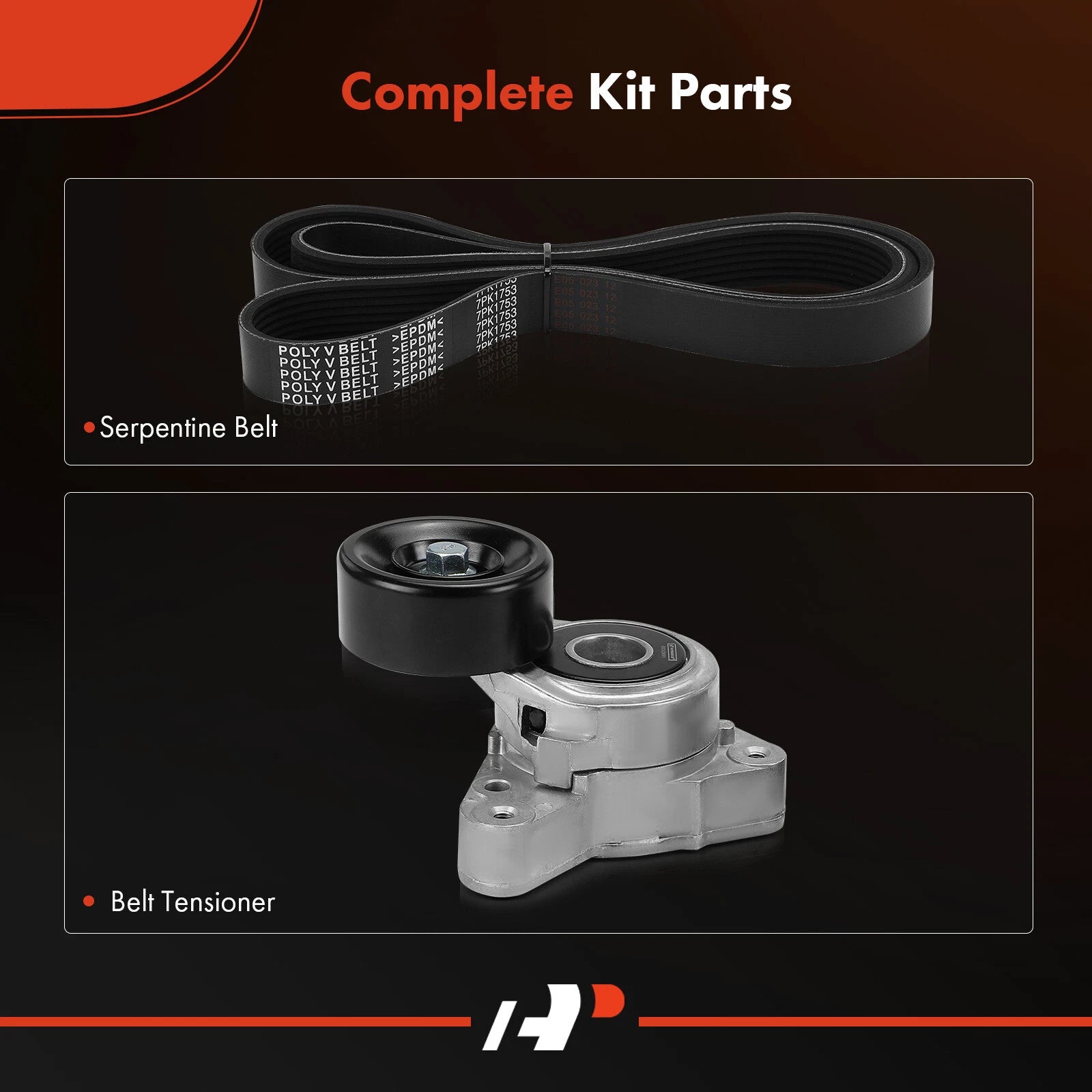 2X Serpentine Belt Drive Component Kit for Honda CR-V (2007-2009)