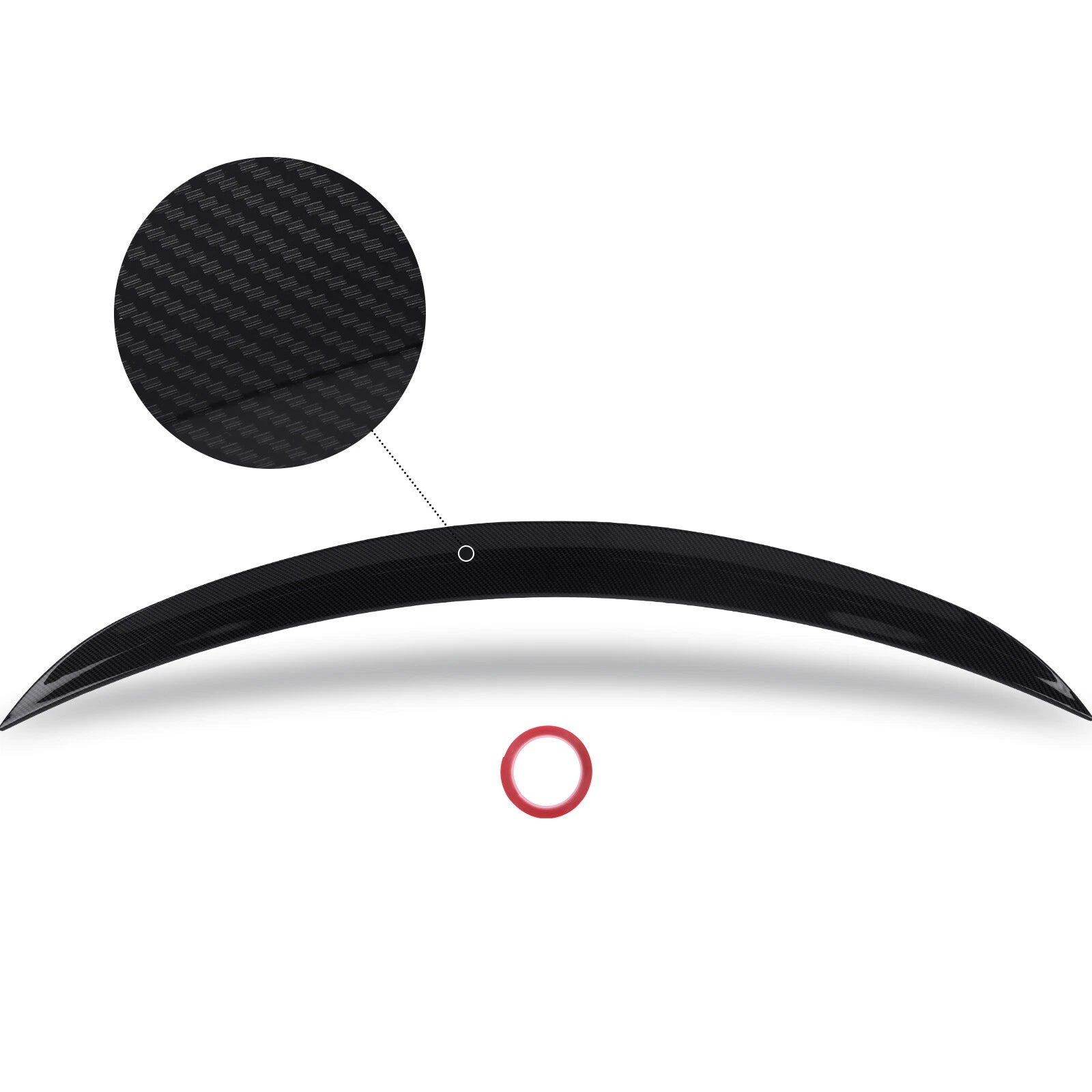 MP Style Carbon Fiber Rear Trunk Spoiler Lip for BMW 3-Series E90 (2005–2011)