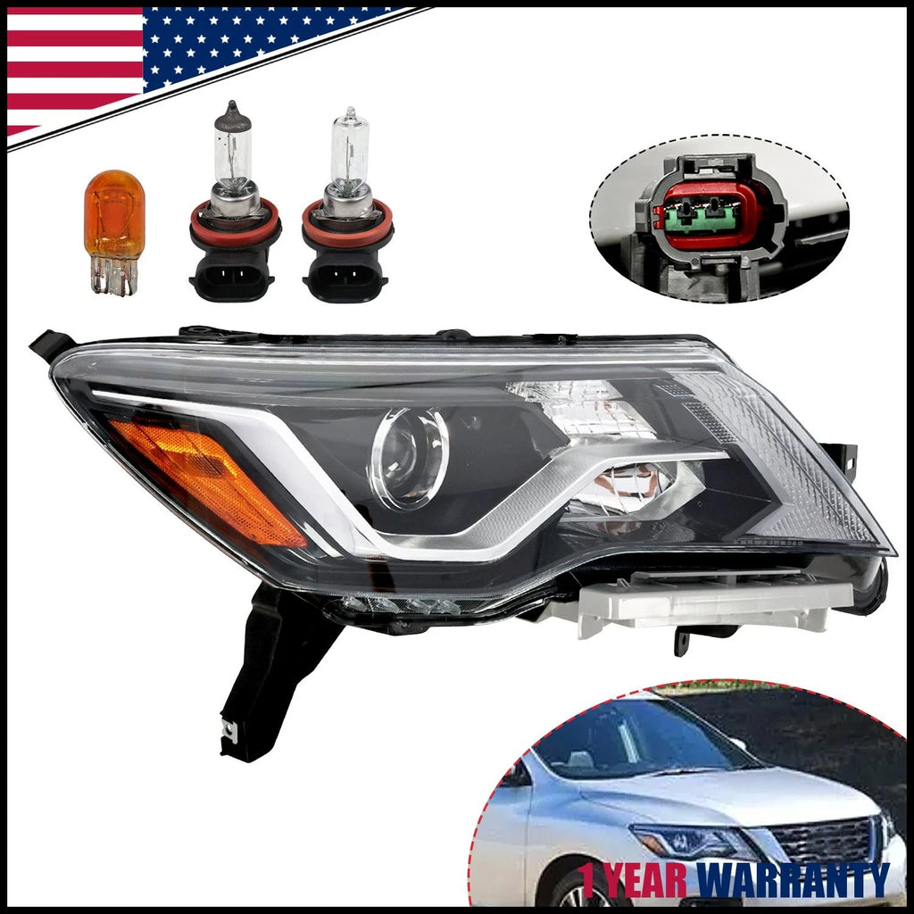 Halogen Headlight Right Passenger Side for Nissan Pathfinder (2017–2020)