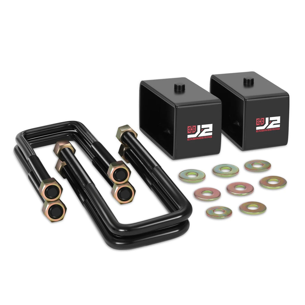 J2 3" Rear Leaf Spring Lift Block Leveling Kit for Silverado/Sierra 1500 (1999–2022)