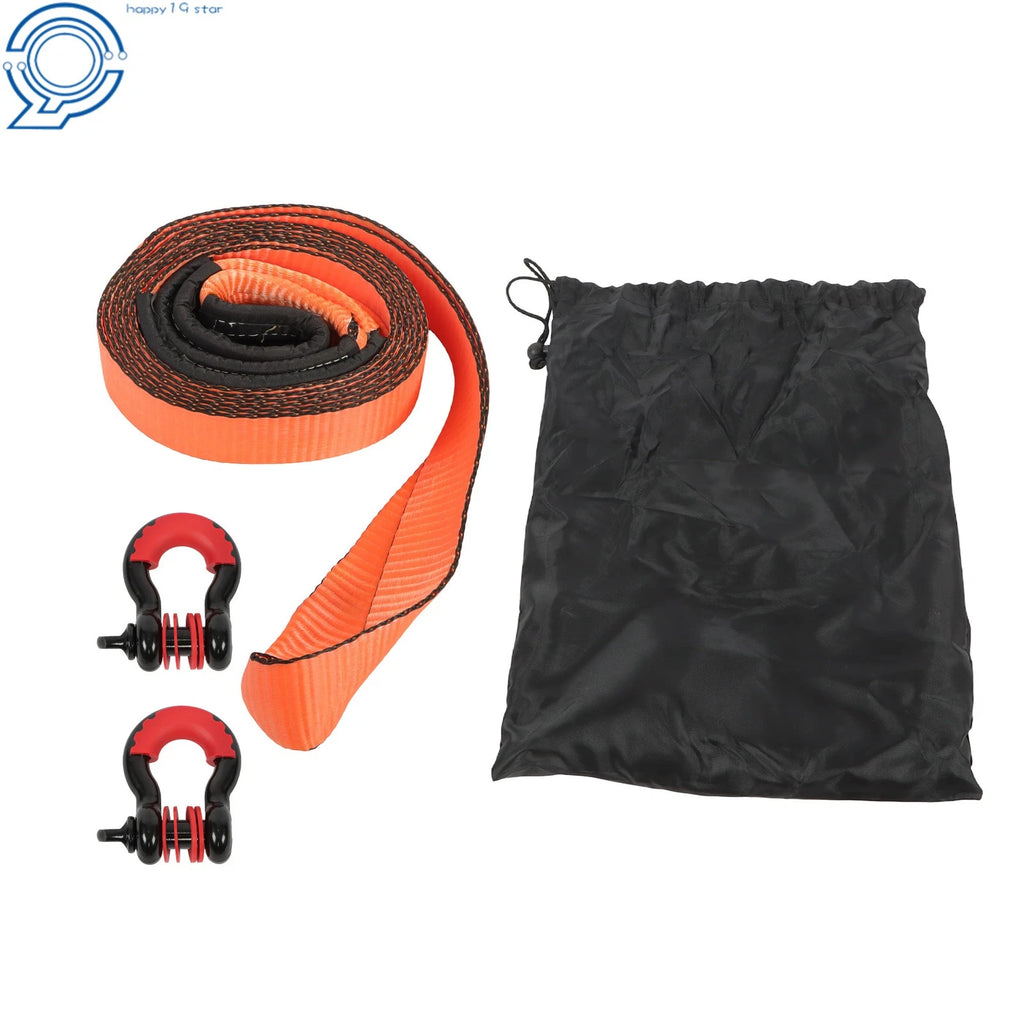 Recovery Tow Strap Kit with 2 Anti-Theft D-Ring Shackles (20')