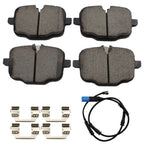 Set of 4 Akebono Euro Ultra Premium Rear Ceramic Brake Pads for BMW X5 X6 (2007–2019)