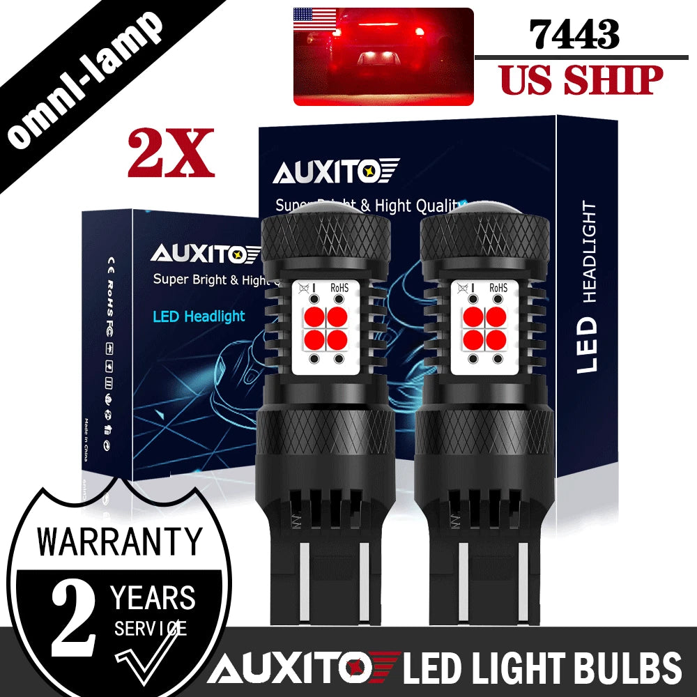 2X LED Bright Red Rear Turn Signal Bulbs for Make Model (YYYY–YYYY)