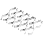 Set of 10 Heavy Duty Stainless Steel Clips for Tool and Equipment Storage