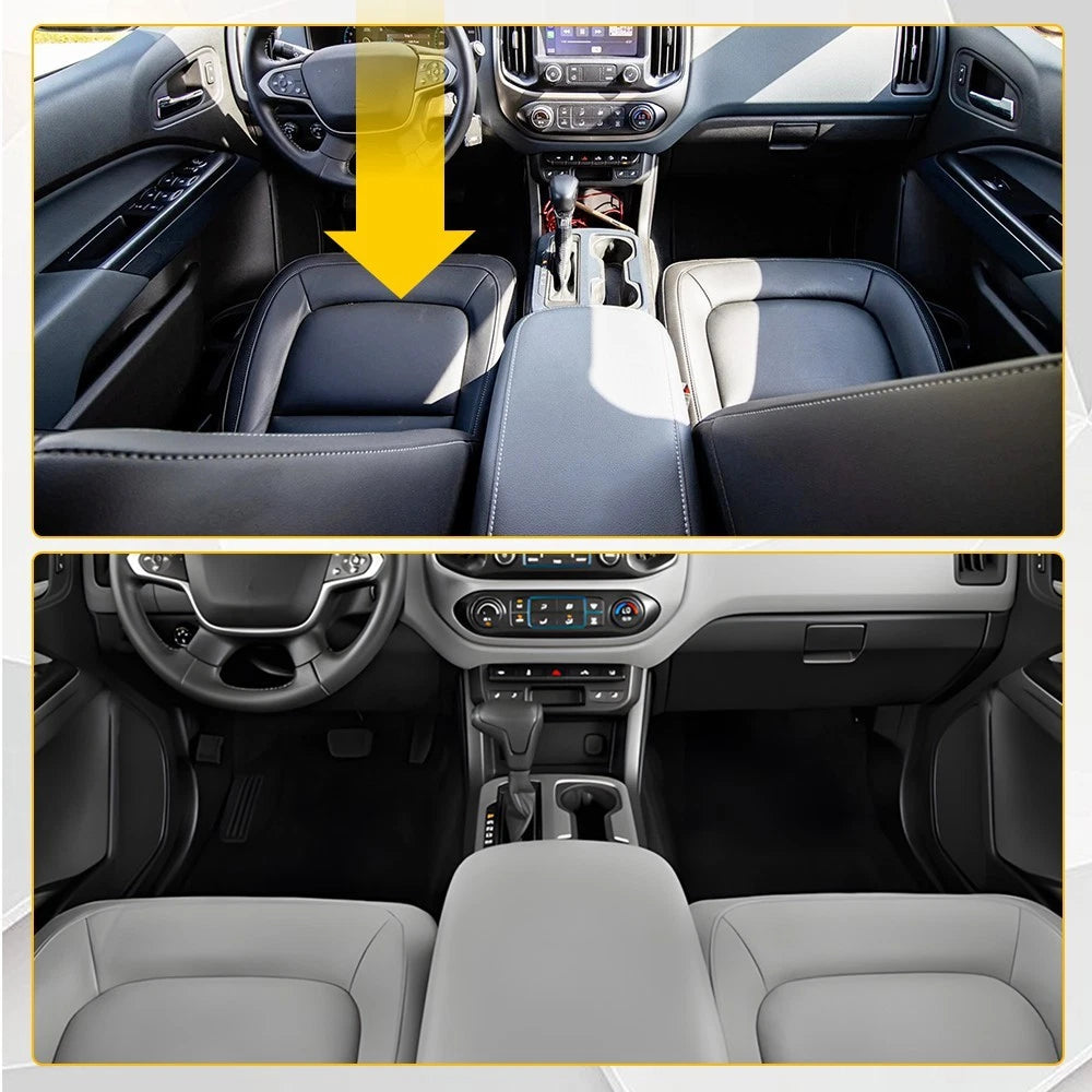Left Lower Seat Cover for GMC Canyon, Chevy Colorado (2015–2022) Gray Leather