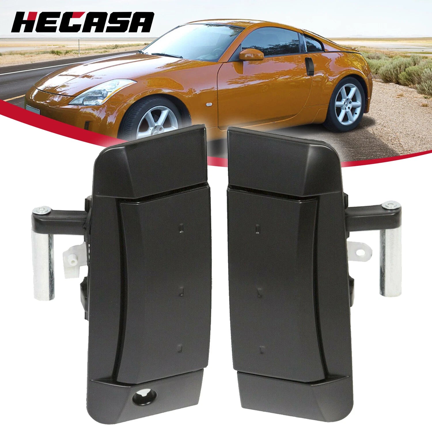 Pair of Black Door Handles for Nissan 350Z (2003–2009)