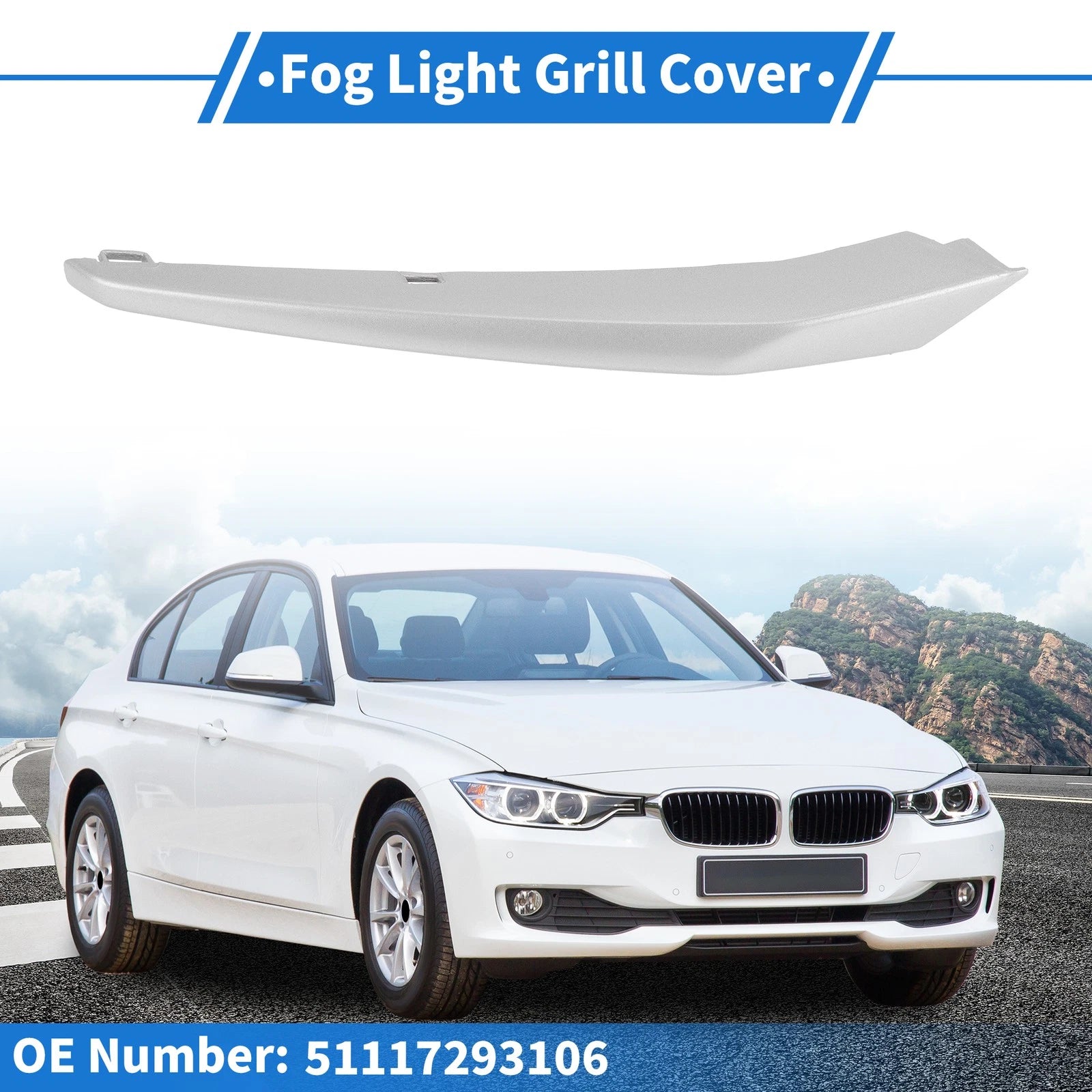 1 Pc Fog Light Grill for BMW 3 Series (2011–2015) No. 51117293105