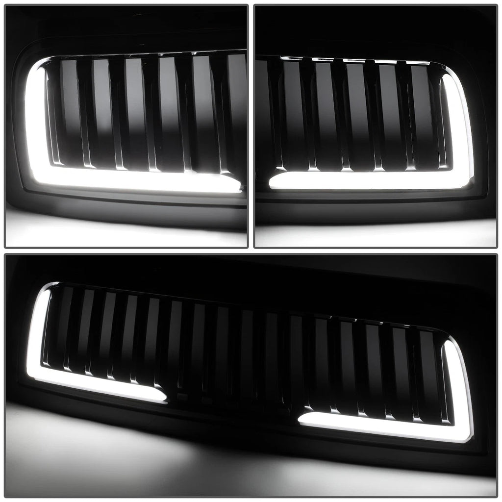 LED Vertical Glossy Front Hood Grille Frame for Dodge Ram 2500 3500 (2010–2018)