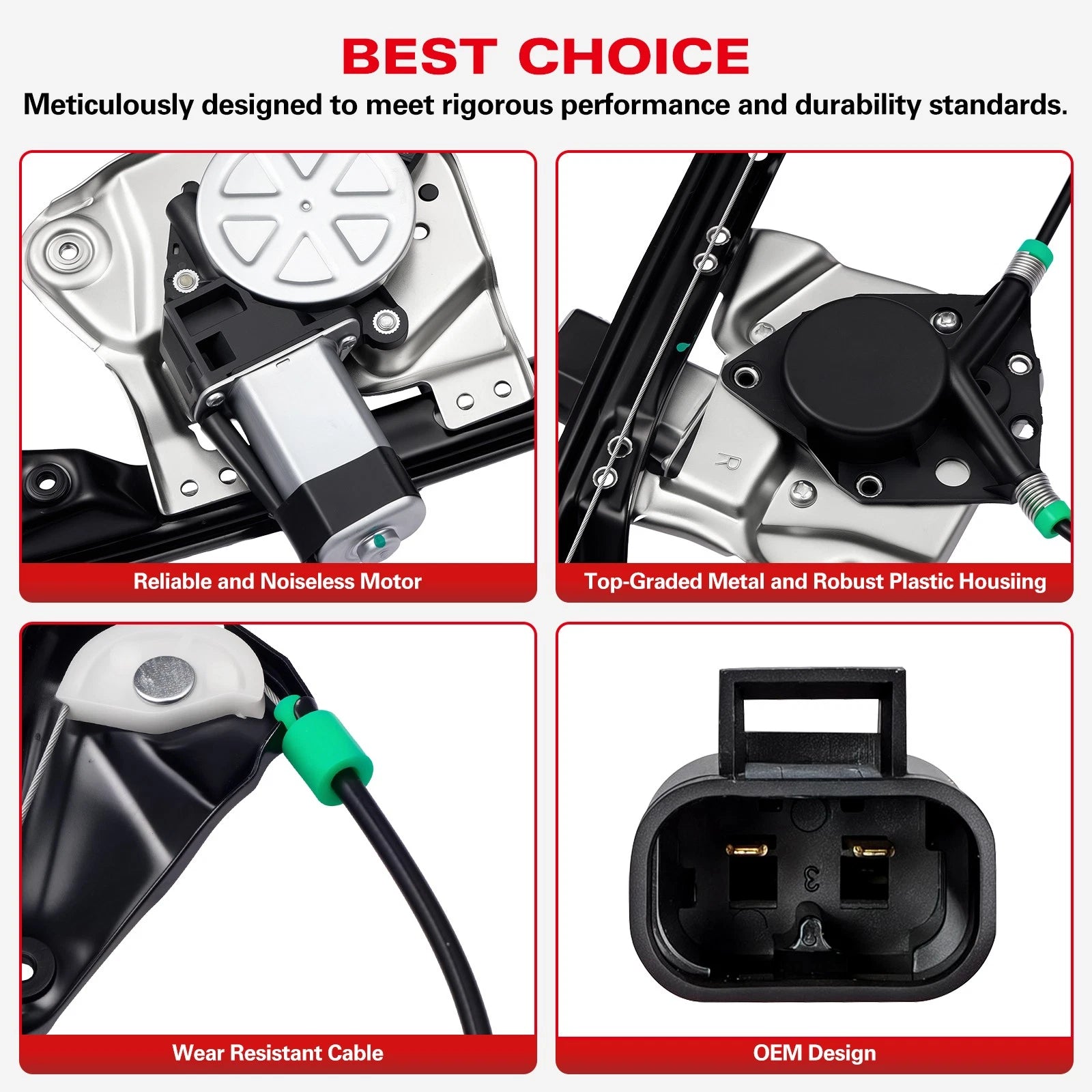 Power Window Motor and Regulator for Pontiac Grand Am Alero (1999–2005)