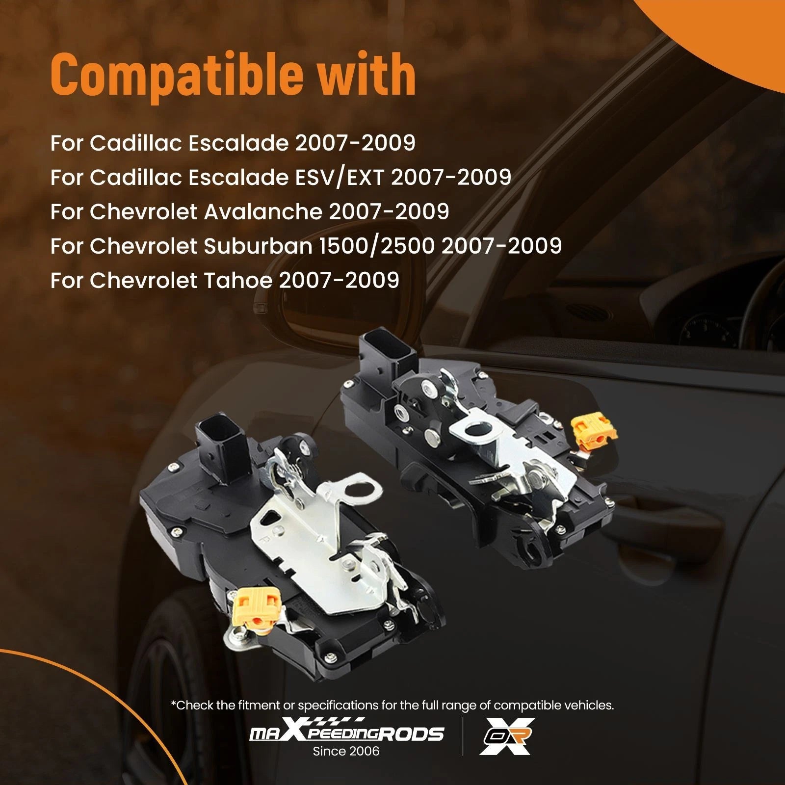 Set of 4 Door Lock Actuators for GMC Chevrolet Cadillac (2007–2009)