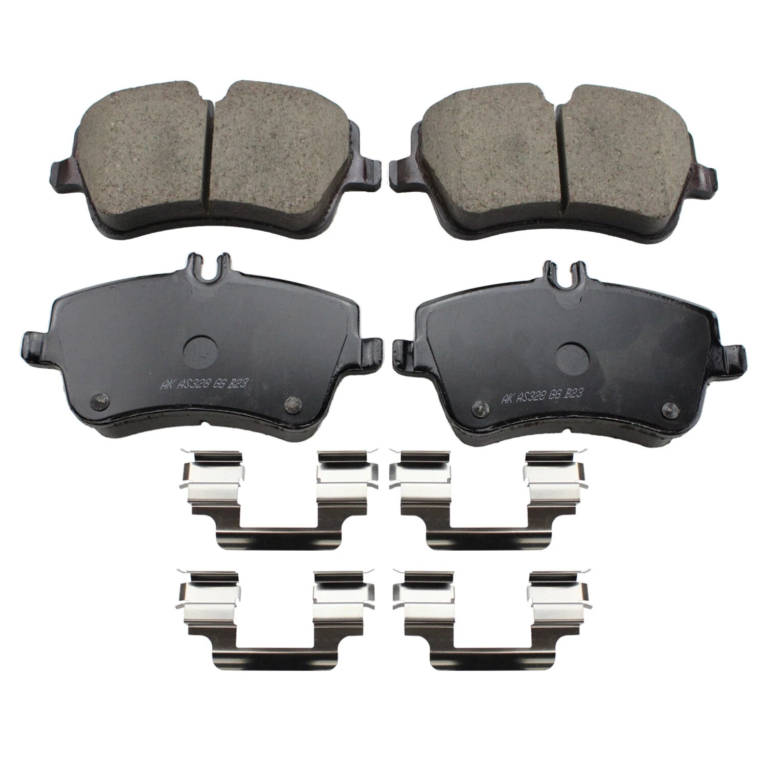 Set of 4 Akebono Euro Front Disc Brake Pads for Mercedes-Benz (EUR872A)