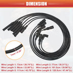 7pcs Spark Plug Wire Ignition Coil Cable No. 12121714154 for BMW 3 Series (1986)