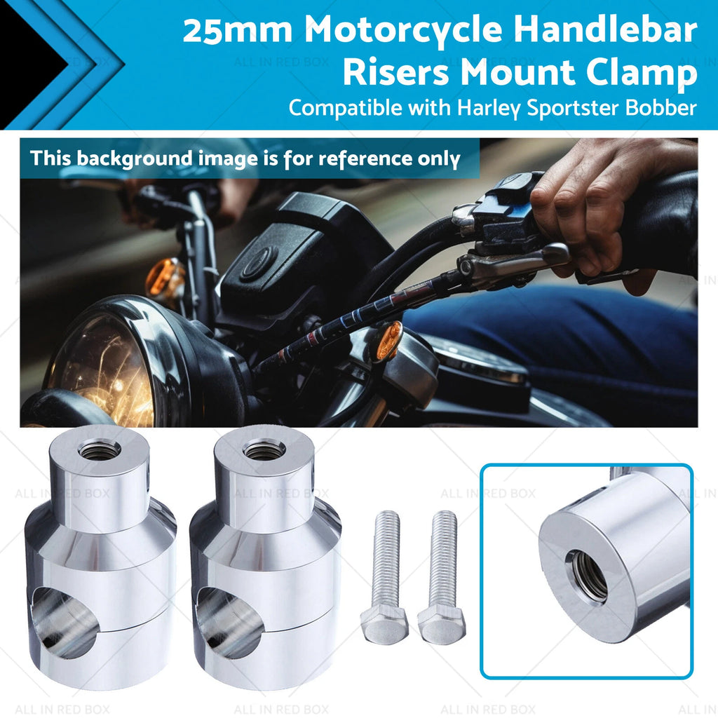 1" Handlebar Risers Mount Clamp for Harley Sportster