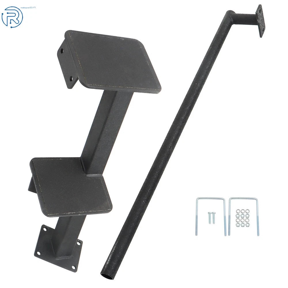 Dual Step Trailer Steps with Handle for Universal Bass Pontoon Boats