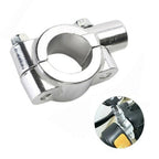 7/8" 10mm Silver Motorcycle Handle Bar Mirror Mount Holder Clamp