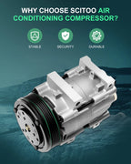 A/C Compressor for Ford E-150 E-250 E-350 Econoline, Explorer 4.0L (1991–1996)