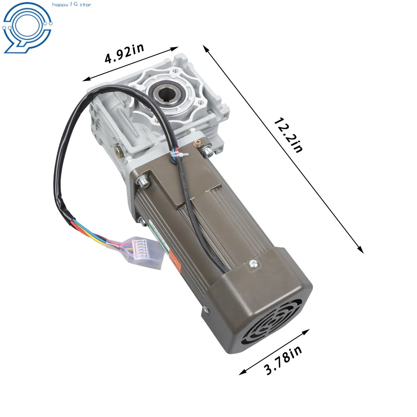 1:100 Worm Gear Motor RV040 12 RPM 180W 110V with Speed Controller 18mm Output