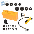 15 Ton Hydraulic Knockout Punch Driver Tool Kit with 10 Dies (1/2" - 4")