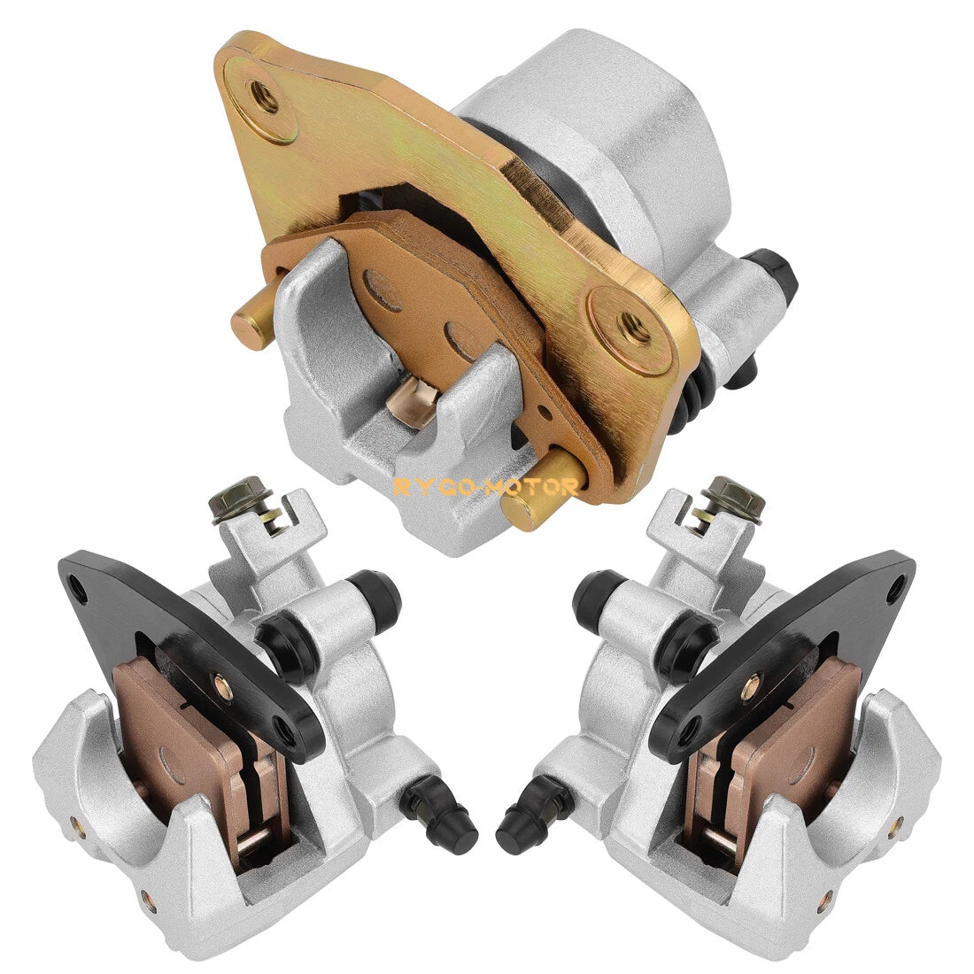 Front & Rear Brake Caliper w/ Pads for Suzuki Vinson 500 (2002–2007)