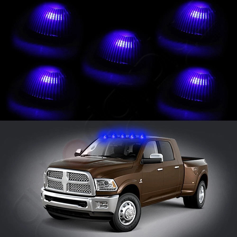 5X LED Roof Cab Marker Lights for Dodge Ram (2012–2023) Smoke Lens