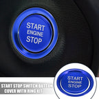 Start Stop Switch Button Cover Kit for Audi A4L A6L Q5 A5 A7 (2010–2020) Blue