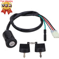 Ignition Key Switch for Honda FourTrax TRX200D 1991–1996 (Type II, Black)