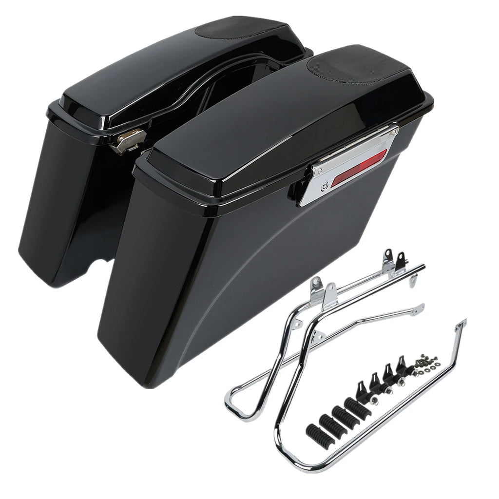 Hard Saddlebags Speaker Lids Bracket for Harley Heritage Softail (1984–2017)