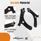 Front Lower Control Arms Set with Tie Rods & Sway Bar Link for Volkswagen Passat Beetle (2012-2016)