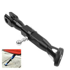 Adjustable Kickstand Foot for Motorcycle Universal Side Support - Black