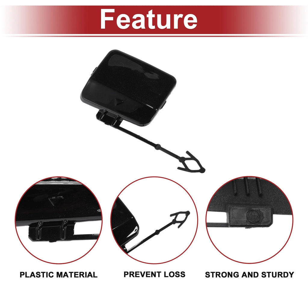 Tow Hook Cover Cap for BMW X5 E70 (2011–2013) No. 51127271815 Black