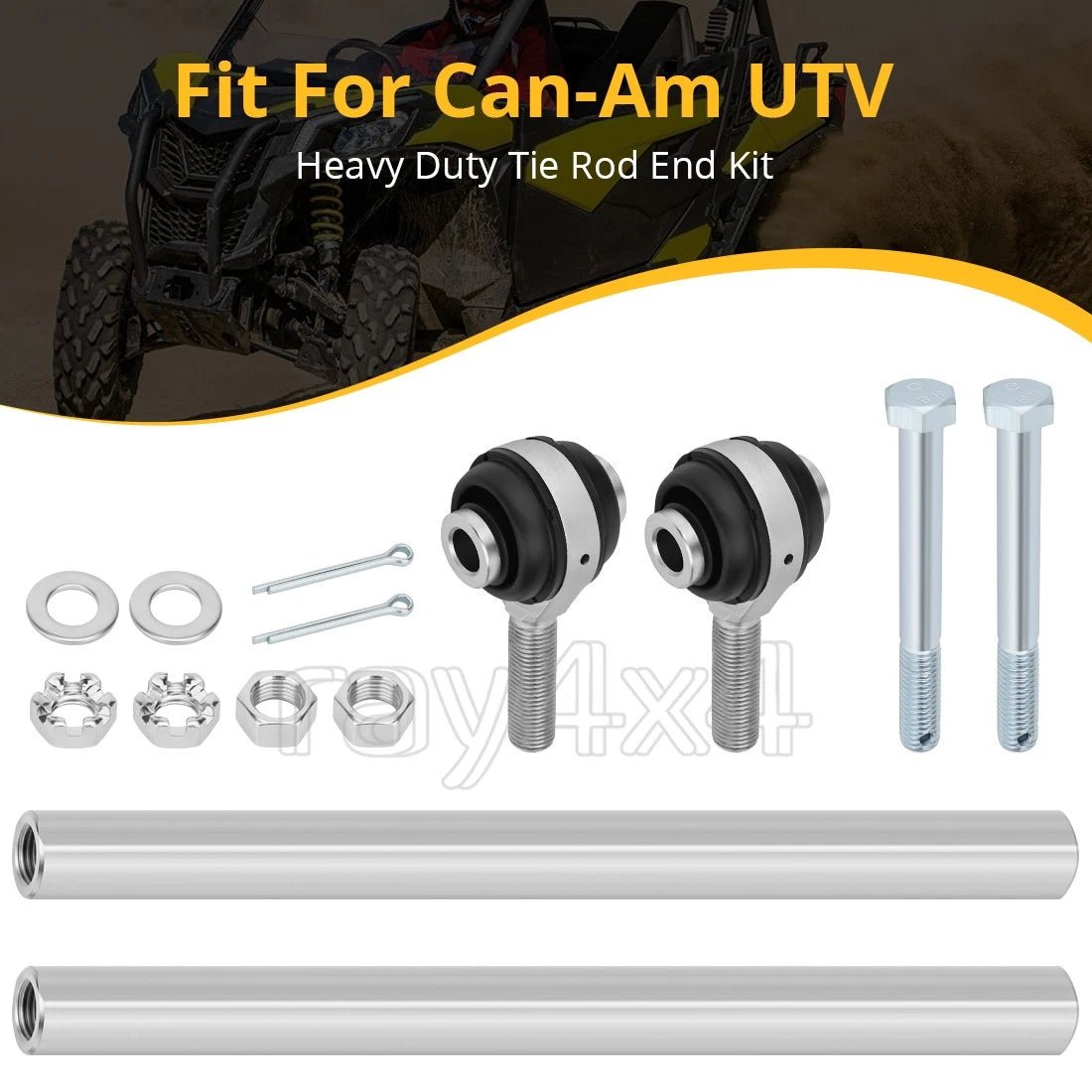 Set of 2 Tie Rods & Ends Kit for Can-Am Maverick Max 1000 1000R (2014–2018) #709401427