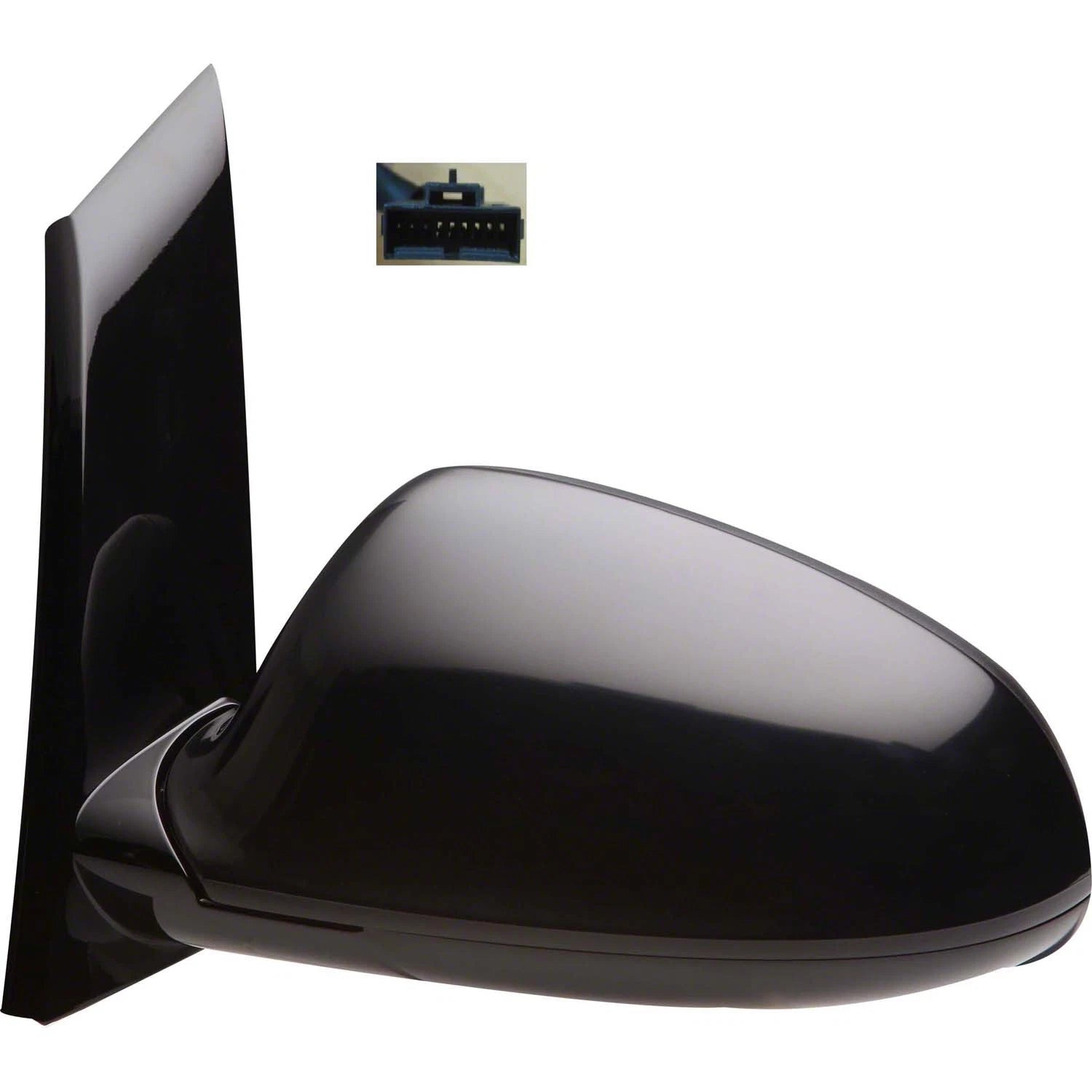 Replacement Ready to Paint Driver Side Power Door Mirror w/o Heated Glass