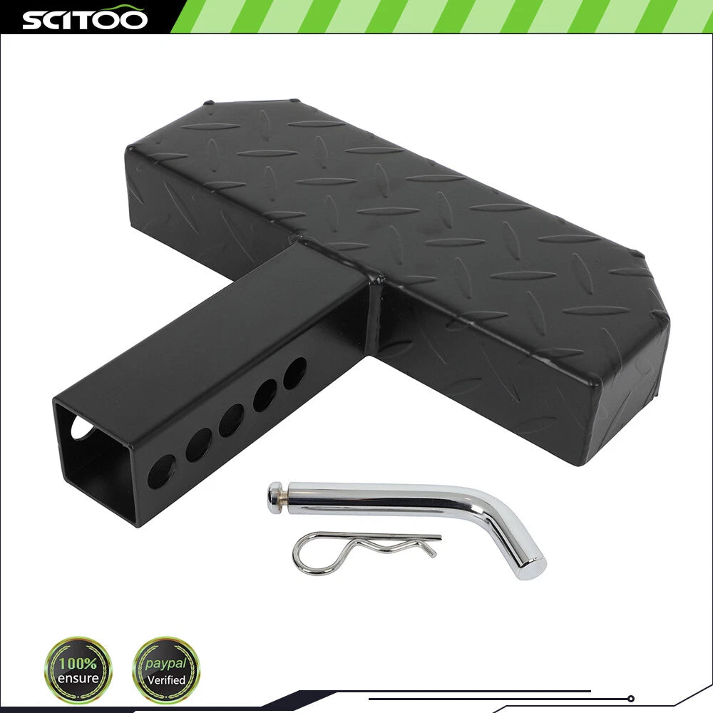 2" Receiver Trailer Towing Hitch Step Bar Rear Bumper Guard (12" X 4.3")