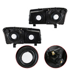 Set of 2 Black Headlights for Chevy Silverado 1500/2500/3500HD (2003–2006)