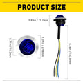 10X 3/4" LED Emergency Strobe Marker Light Blue Warning Flashing