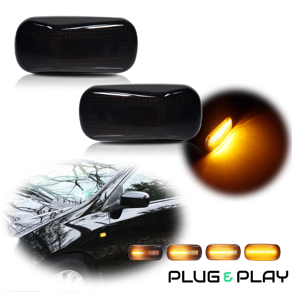 Sequential Amber LED Fender Side Marker Lights for Honda Civic, Acura RSX, Integra