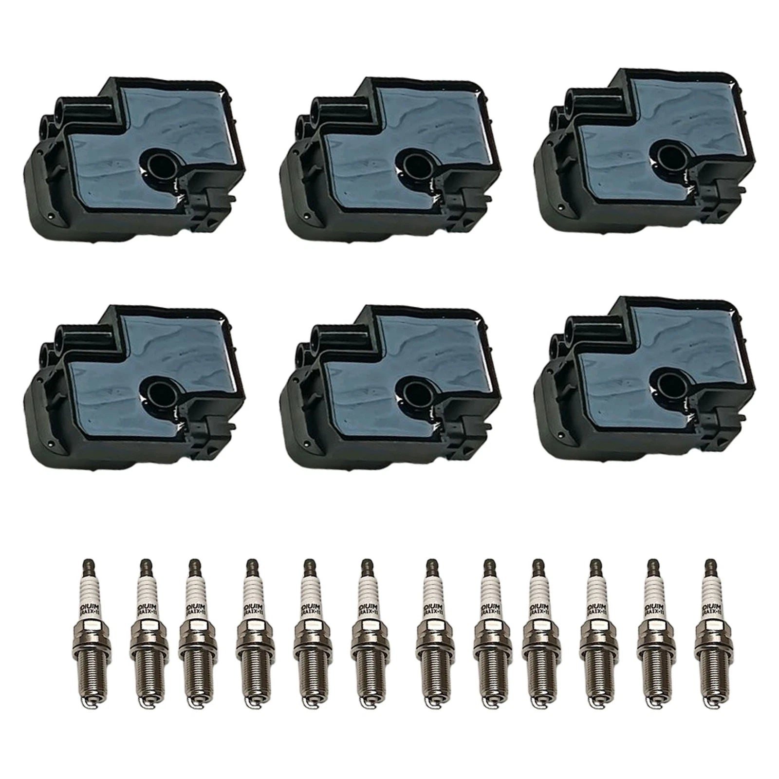 Set of 6 Ignition Coils & 12 Spark Plugs for Mercedes-Benz C-Class