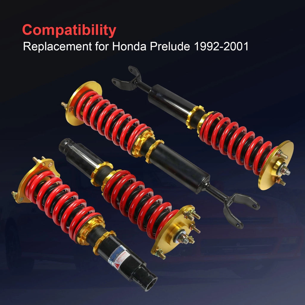 Set of 4 Coilover Struts for Honda Prelude (1992-2001) Adjustable Height