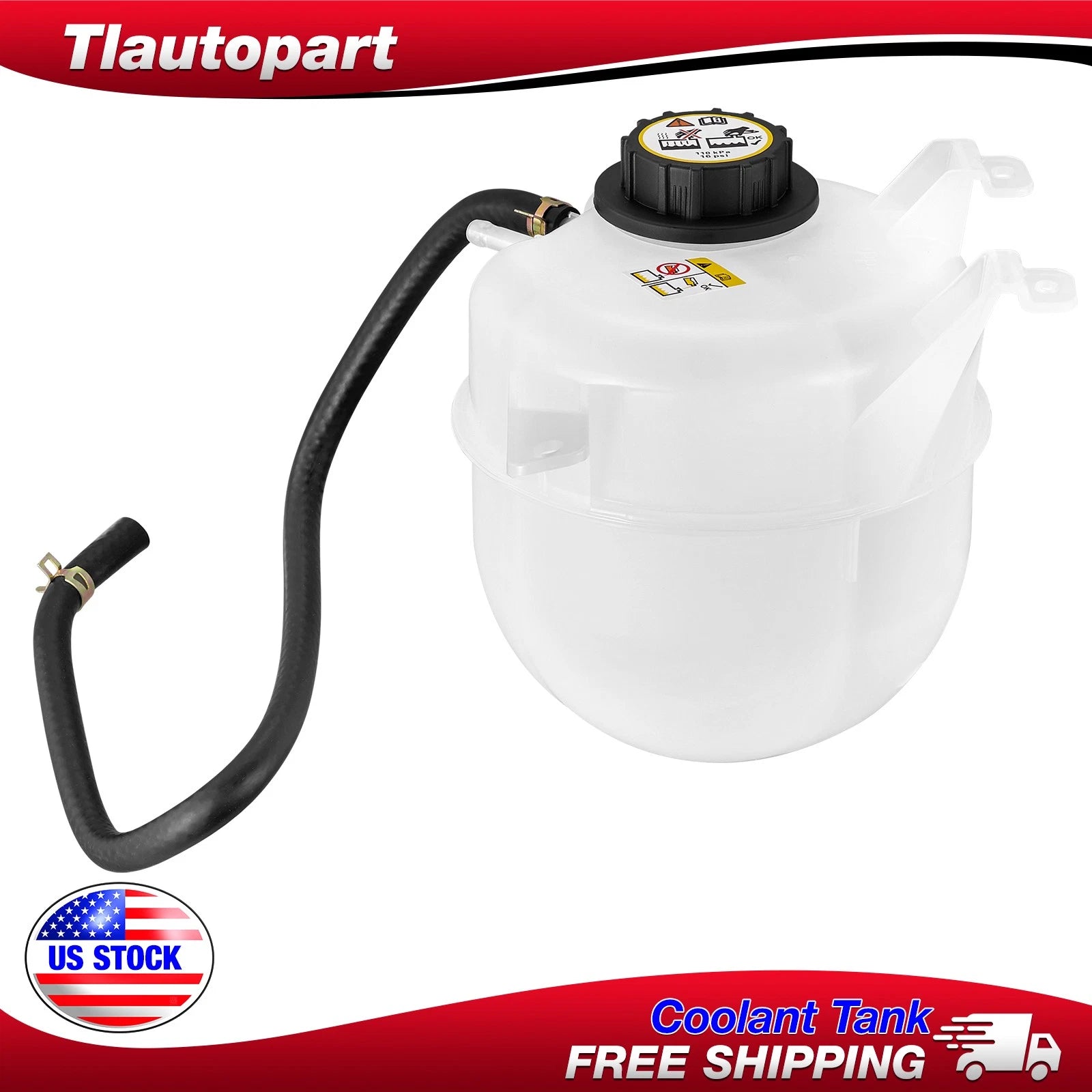 Engine Coolant Reservoir Tank w/ Cap for Ford E350 E450 (2004–2010)