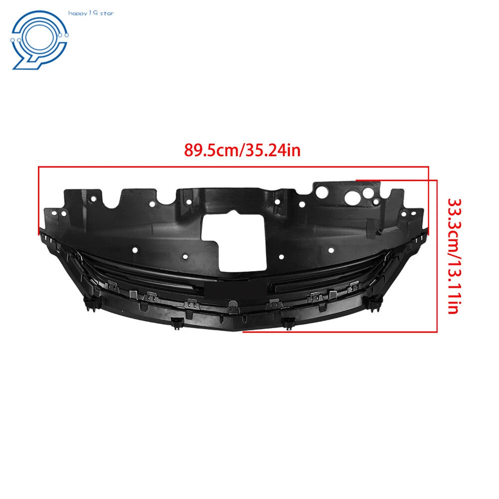 Front Upper Grille for Chevy Sonic (2017–2020) Matte Black Chrome
