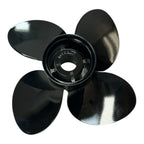 4-Blade Aluminum Black Propeller for Mercury 4 x 13.8 x 11P (Missing Hub Kit)