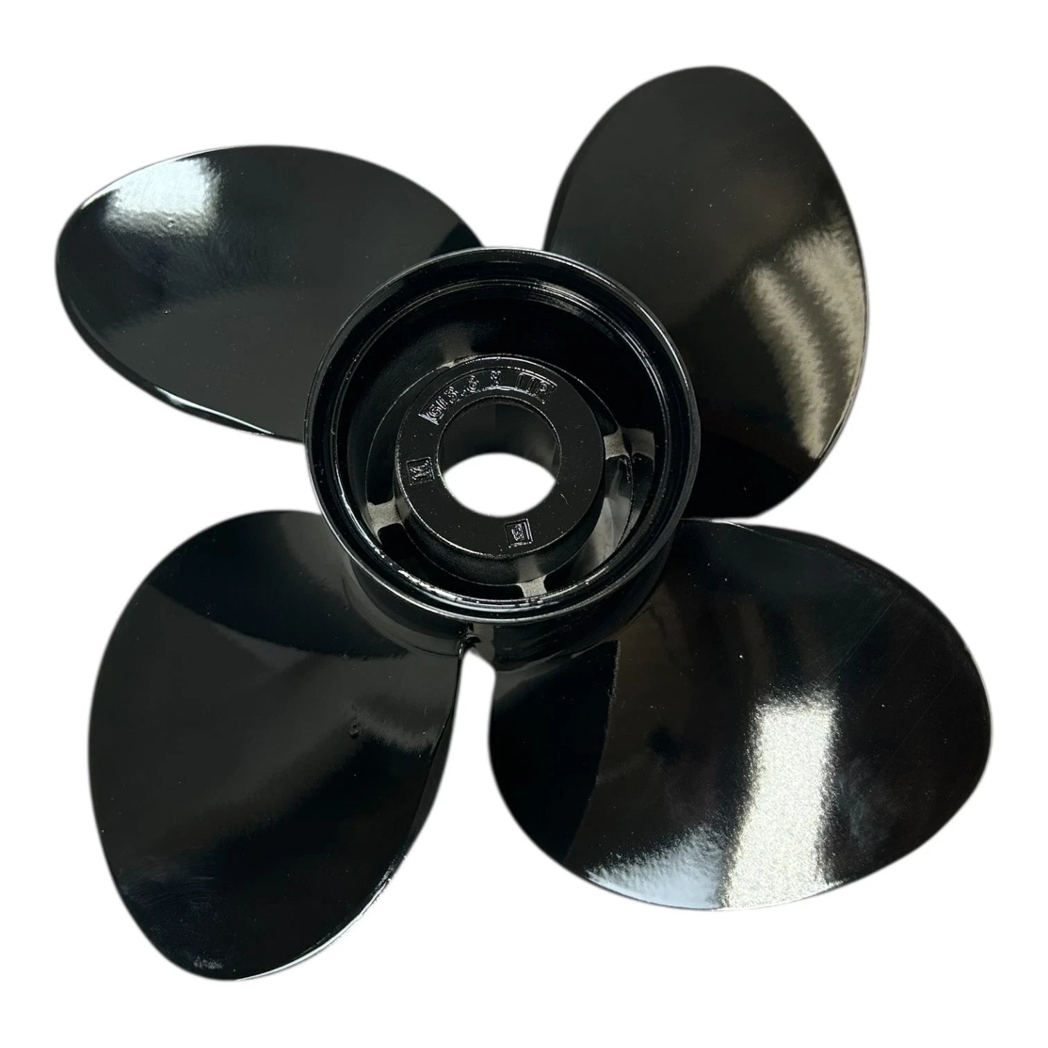 4-Blade Aluminum Black Propeller for Mercury 4 x 13.8 x 11P (Missing Hub Kit)