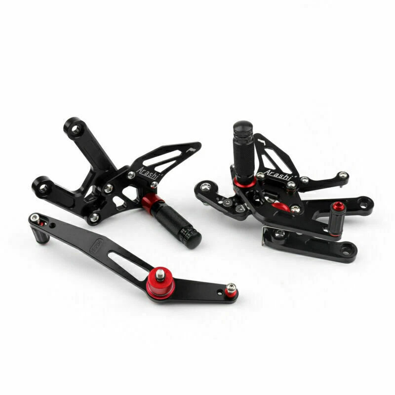 Aluminum Rearsets Footpegs for Yamaha YZF-R6 (2017–2020) Black T9