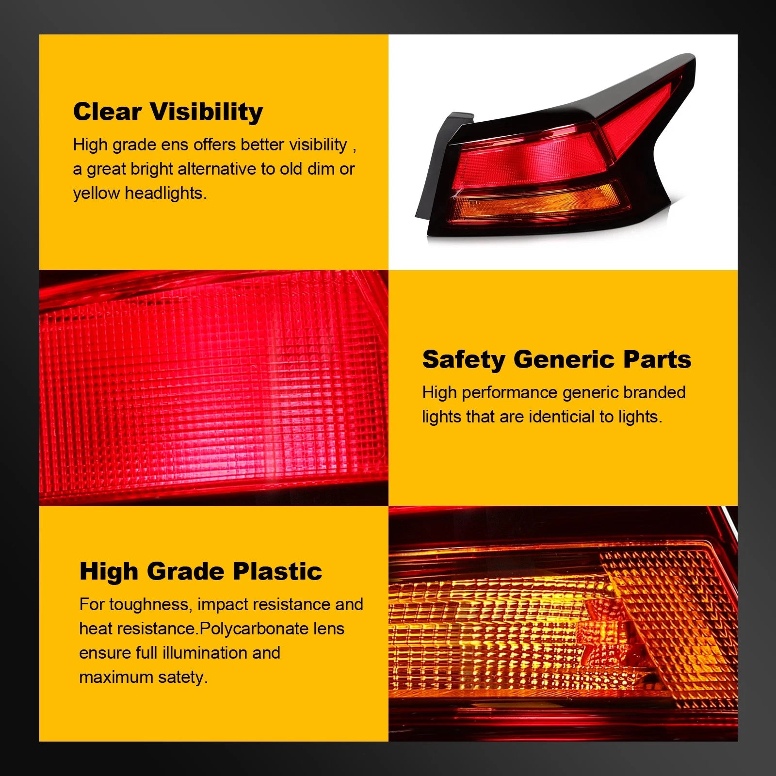 Rear Right LED Tail Light Assembly for Nissan Altima (2019–2022)